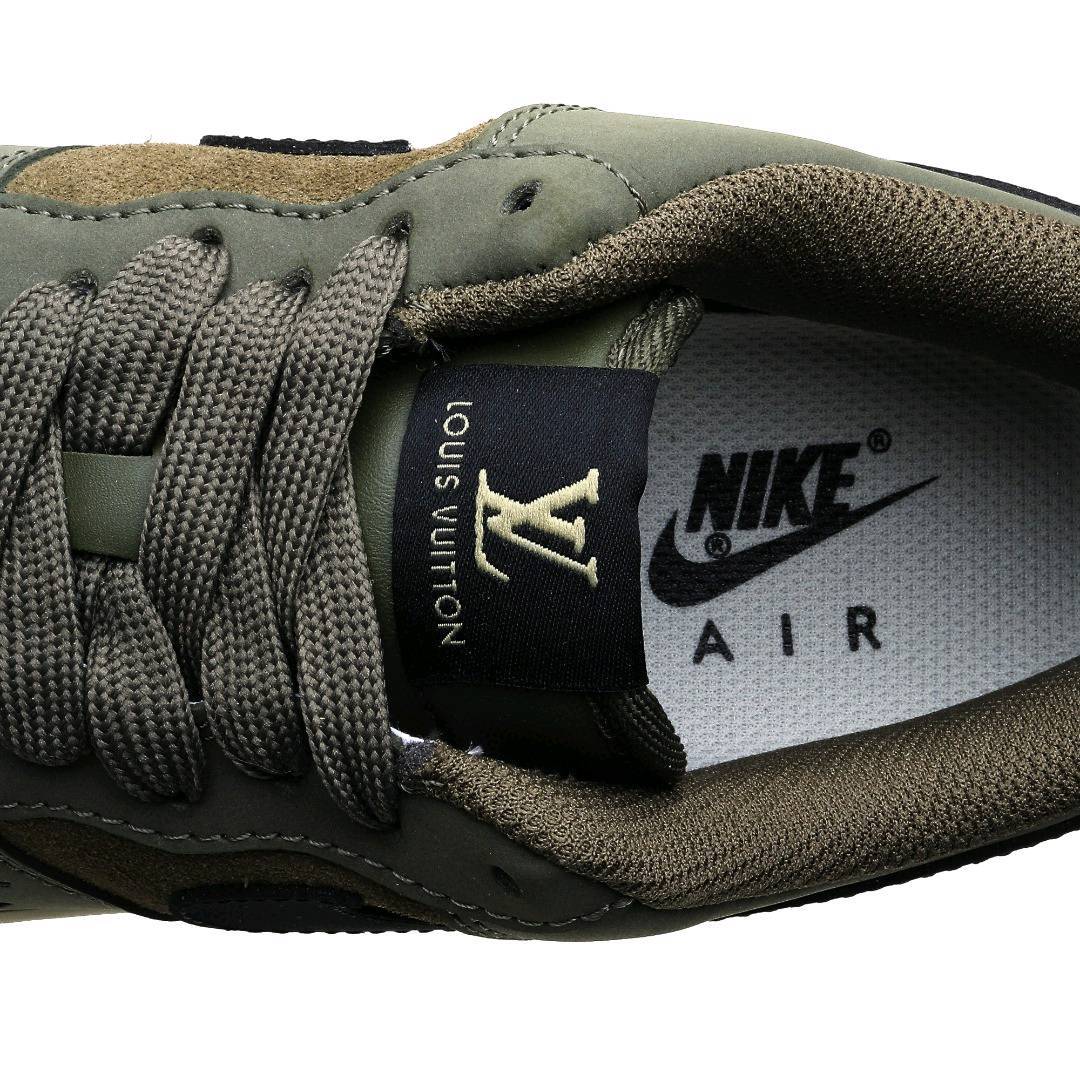 本地自取💰260 海外限量发售！公司级NIke Air Force 1 '07 Low “LV联名--军绿” 空军一号 中帮 运动鞋 休闲鞋 折边针车 工艺难度大 原楦头原纸板 原装鞋盒 定制五金配件 内置全掌气垫 原厂鞋底  货号：BA8806-223 Size：36 36.