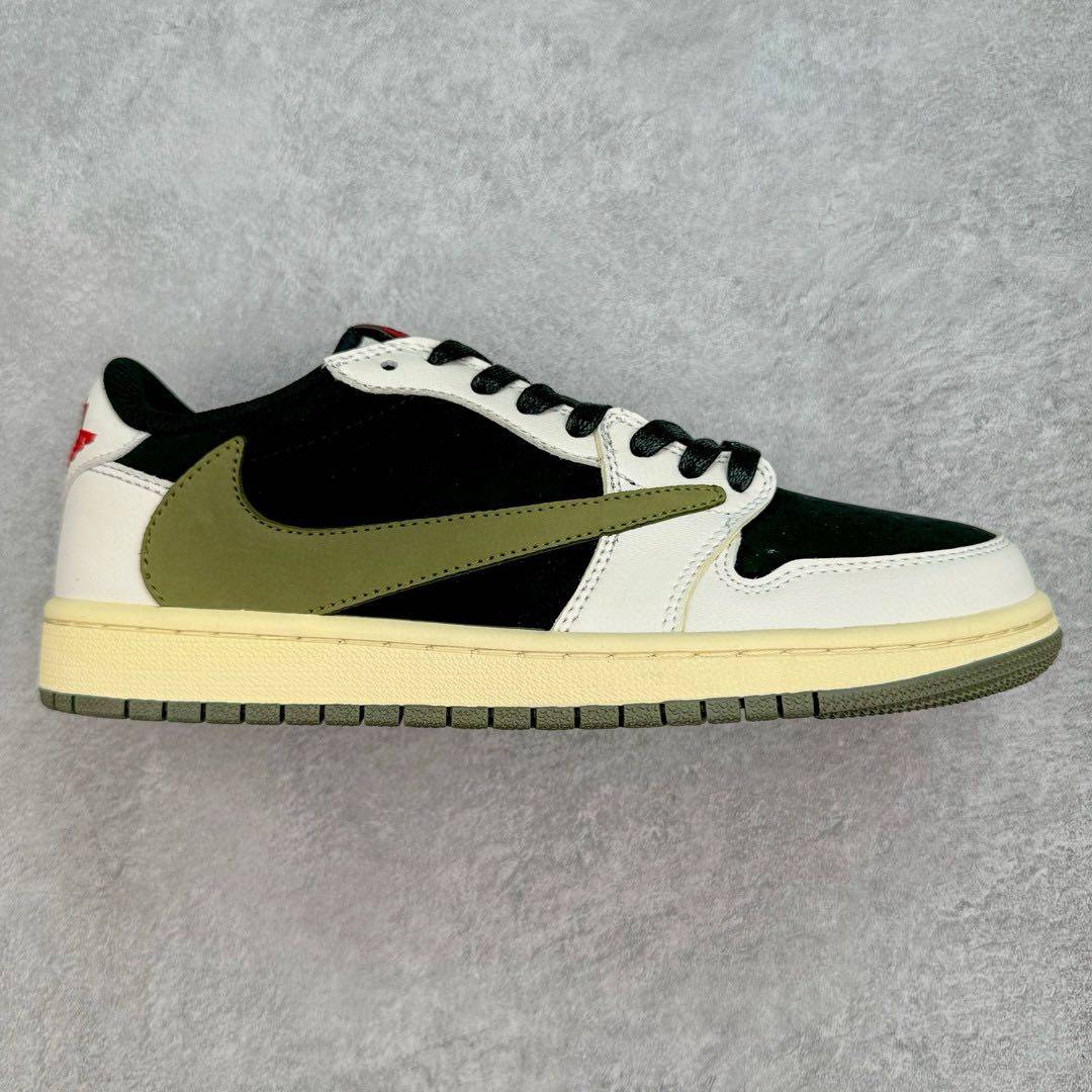 真标💰110 150 公司级💰180 220 纯原💰260 350  Travis Scott x Air Jordan AJ1 Low TS联名倒钩低帮系列 毫无疑问市场中端王者 耗时半年巨作 全套原纸板楦头开发 确保原汁原味 完美呈现倒钩版型 原档案转印油墨一体 一码一