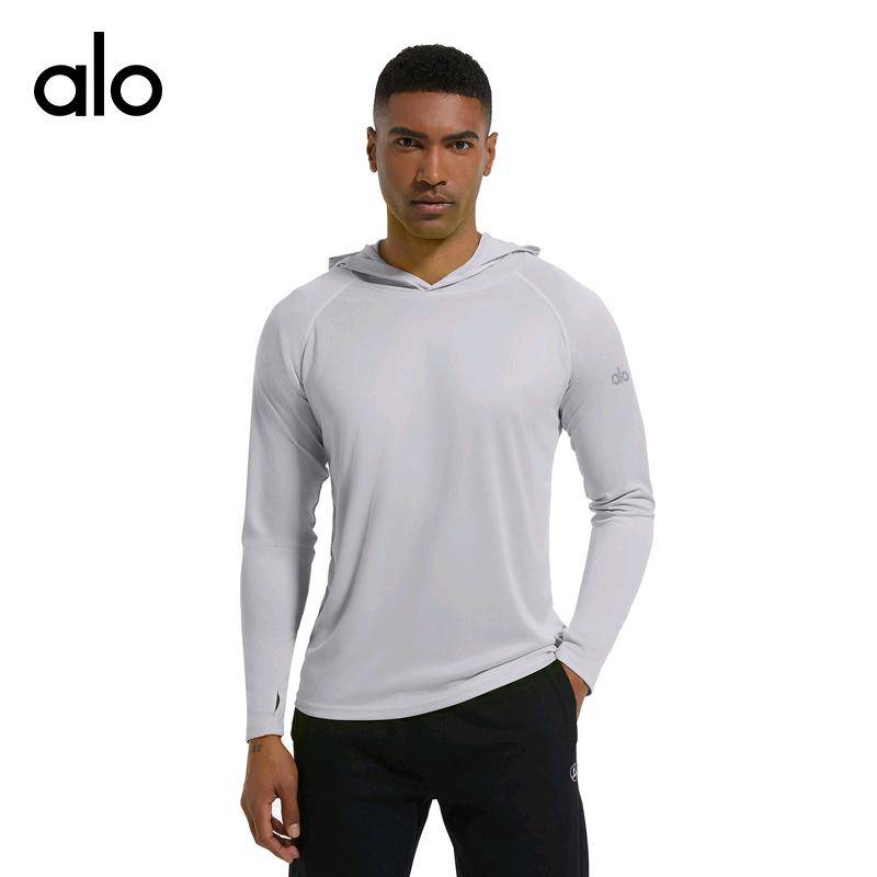 ALO YOGA💰83💎支持一件代发
aloyoga 男士速干运动跑步套头纯色透气T恤休闲健身长袖
【品牌】ALO 
【款号】FSY001
【面料】聚酯纤维（涤纶）
【颜色】白色，藏青色，道奇蓝，橄榄绿，黑色，酒红色，军绿色，浅灰色，深灰色
【尺码】S，M，L，XL，XXL，XXXL
 专柜同款品质，厂家直销，货源充足，售后保障