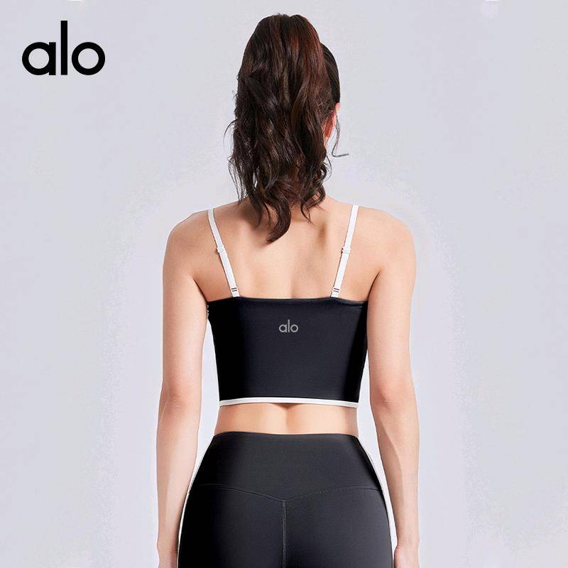 ALO YOGA 💰68💎支持一件代发
alo yoga裸感吊带文胸瑜伽美背可调节肩带健身运动内衣
【品牌】ALO 
【款号】JYMN180
【面料】聚酯纤维/氨纶
【颜色】白色，海岩灰，香鲸蓝，星耀黑
【尺码】S，M，L，XL，XXL
 专柜同款品质，厂家直销，货源充足，售后保障