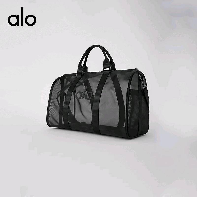 ALO YOGA💰98💎支持一件代发
aloyoga透明网包行李包瑜伽健身包女包户外健身包旅行斜跨包
【品牌】ALO 
【款号】JY51
【面料】PVC
【颜色】黑色，白色
【尺码】均码
 专柜同款品质，厂家直销，货源充足，售后保障