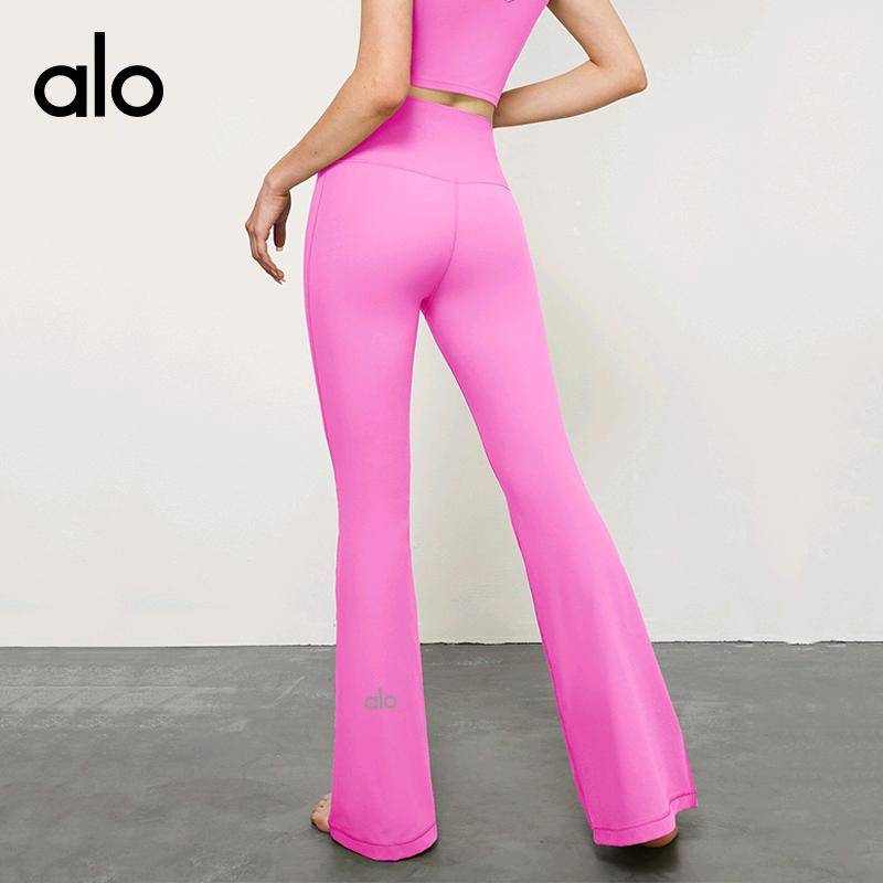ALO YOGA💰83💎支持一件代发
aloyoga微喇裤裸感高腰提臀运动喇叭裤外穿休闲显瘦瑜伽裤
【品牌】ALO 
【款号】CK41037
【面料】锦纶/氨纶
【颜色】安可拉红，芭比粉，白蛋白，板栗色，茶棕，海军蓝，黑色，蓝柳色，沥青蓝，青柠色，深紫色，石墨灰，犀牛灰
【尺码】4，6，8，10

 专柜同款品质，厂家直销，货源充足，售后保障