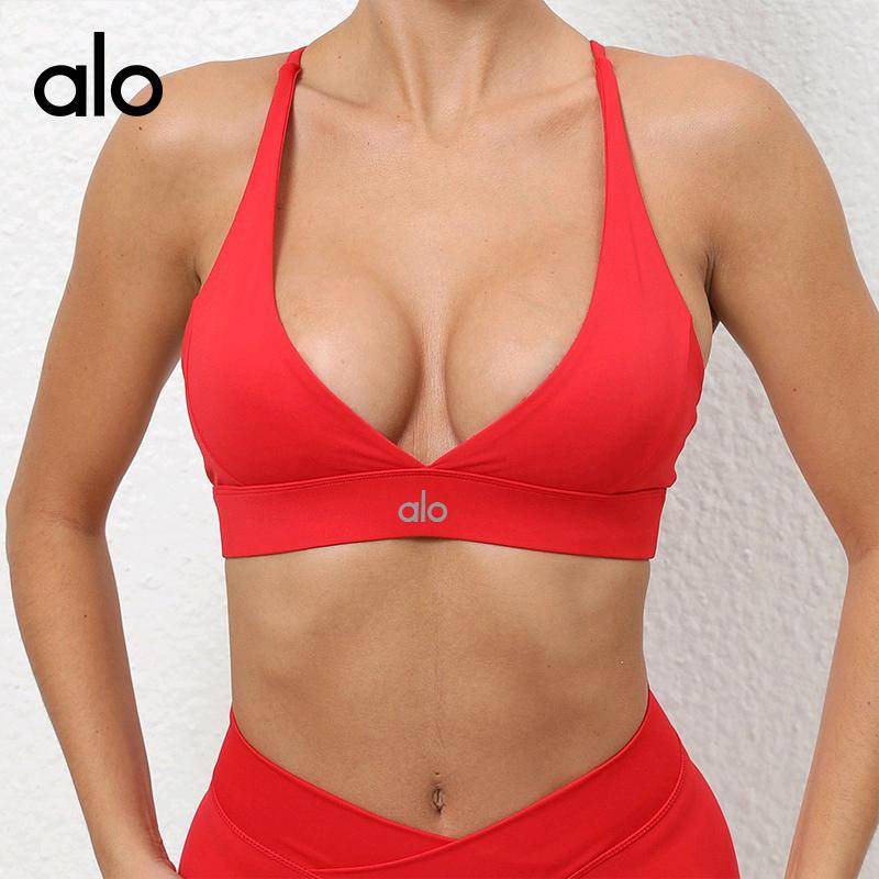 ALO YOGA  💰78💎支持一件代发
aloyoga裸感美背紧身速干健身文胸训练瑜伽内衣
【品牌】ALO 
【款号】WX12200
【面料】锦纶/氨纶
【颜色】芭比粉，高级黑，孔雀蓝，苹果绿，中国红
【尺码】S，M，L
 专柜同款品质，厂家直销，货源充足，售后保障