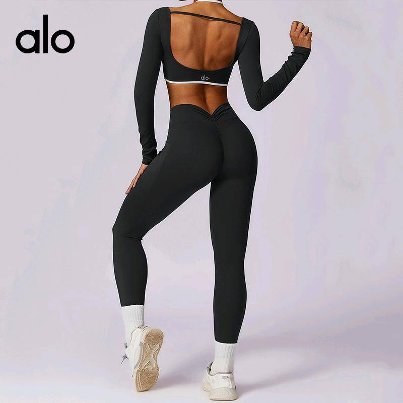 ALO YOGA💰88💎支持一件代发
aloyoga长袖裸感显瘦速干美背瑜伽服上衣运动T恤长袖健身服
【品牌】ALO 
【款号】CCX8605
【面料】氨纶/锦纶
【颜色】高级黑，徽章蓝
【尺码】S，M，L，XL
 专柜同款品质，厂家直销，货源充足，售后保障