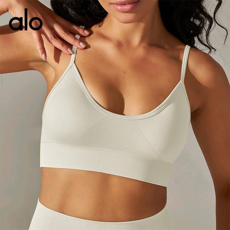 ALO YOGA💰68💎支持一件代发
aloyoga背心文胸纯色美背透气运动背心跑步健身瑜伽文胸上衣
【品牌】ALO 
【款号】WX6606
【面料】锦纶/氨纶
【颜色】黑色，卡其色，奶白色，浅粉色，浅灰色，浅绿色，深灰色
【尺码】S，M，L，XL

 专柜同款品质，厂家直销，货源充足，售后保障