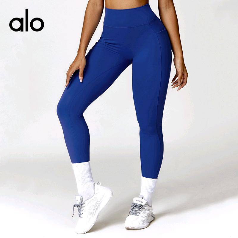 ALO YOGA💰93💎支持一件代发
aloyoga瑜伽裤速干紧身提臀瑜伽裤磨毛高腰健身裤运动打底裤
【品牌】ALO 
【款号】CCK8524
【面料】氨纶/锦纶
【颜色】高级黑，徽章蓝，玫红色，孔雀蓝，自由灰
【尺码】S，M，L，XL
 专柜同款品质，厂家直销，货源充足，售后保障