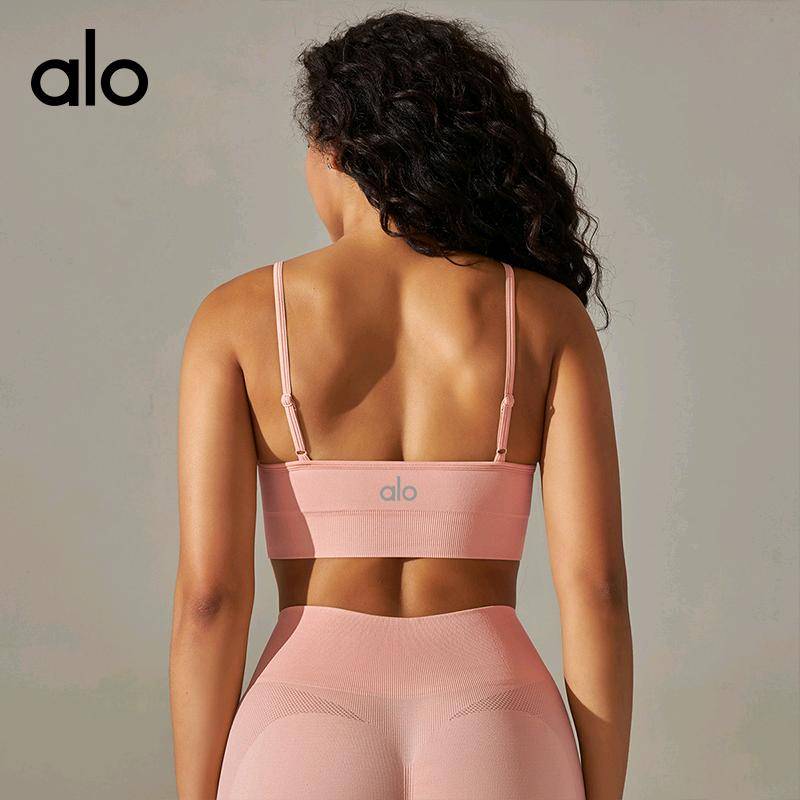 ALO YOGA💰68💎支持一件代发
aloyoga背心文胸纯色美背透气运动背心跑步健身瑜伽文胸上衣
【品牌】ALO 
【款号】WX6606
【面料】锦纶/氨纶
【颜色】黑色，卡其色，奶白色，浅粉色，浅灰色，浅绿色，深灰色
【尺码】S，M，L，XL

 专柜同款品质，厂家直销，货源充足，售后保障