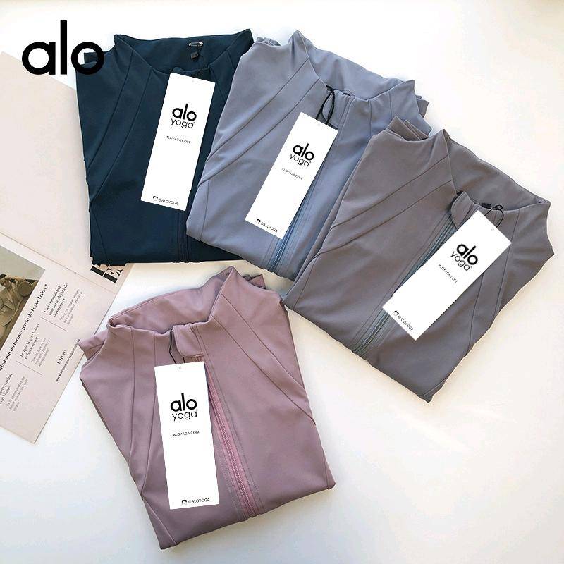 ALO YOGA💰89💎支持一件代发
aloyoga瑜伽服运动外套跨境秋冬高弹拉链健身开衫立领跑步外穿训练服
【品牌】ALO
【款号】JY6001
【面料】棉类混纺
【颜色】草绿色，黛蓝，黑色，可可色，蓝灰，浅灰，雾霾灰蓝，香芋紫
【尺码】S，M，L，XL，XXL

 专柜同款品质，厂家直销，货源充足，售后保障