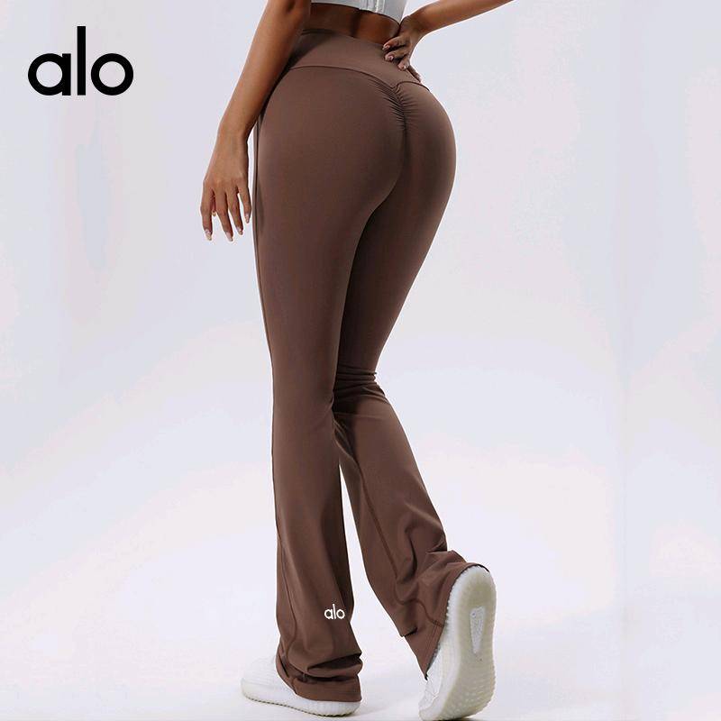 ALO YOGA 💰88💎支持一件代发
aloyoga 蜜桃喇叭瑜伽裤女提臀紧身裤阔腿运动显瘦长裤
【品牌】AlO
【款号】CK627
【面料】锦纶/氨纶
【颜色】果绿色，黑色，咖啡色，骆驼棕
【尺码】S，M，L，XL
 专柜同款品质，厂家直销，货源充足，售后保障