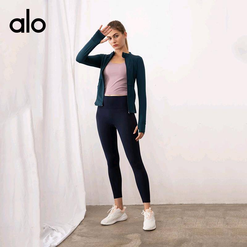 ALO YOGA💰89💎支持一件代发
aloyoga瑜伽服运动外套跨境秋冬高弹拉链健身开衫立领跑步外穿训练服
【品牌】ALO
【款号】JY6001
【面料】棉类混纺
【颜色】草绿色，黛蓝，黑色，可可色，蓝灰，浅灰，雾霾灰蓝，香芋紫
【尺码】S，M，L，XL，XXL

 专柜同款品质，厂家直销，货源充足，售后保障