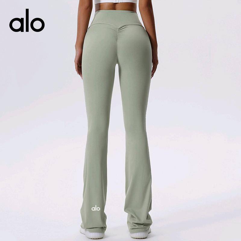 ALO YOGA 💰88💎支持一件代发
aloyoga 蜜桃喇叭瑜伽裤女提臀紧身裤阔腿运动显瘦长裤
【品牌】AlO
【款号】CK627
【面料】锦纶/氨纶
【颜色】果绿色，黑色，咖啡色，骆驼棕
【尺码】S，M，L，XL
 专柜同款品质，厂家直销，货源充足，售后保障