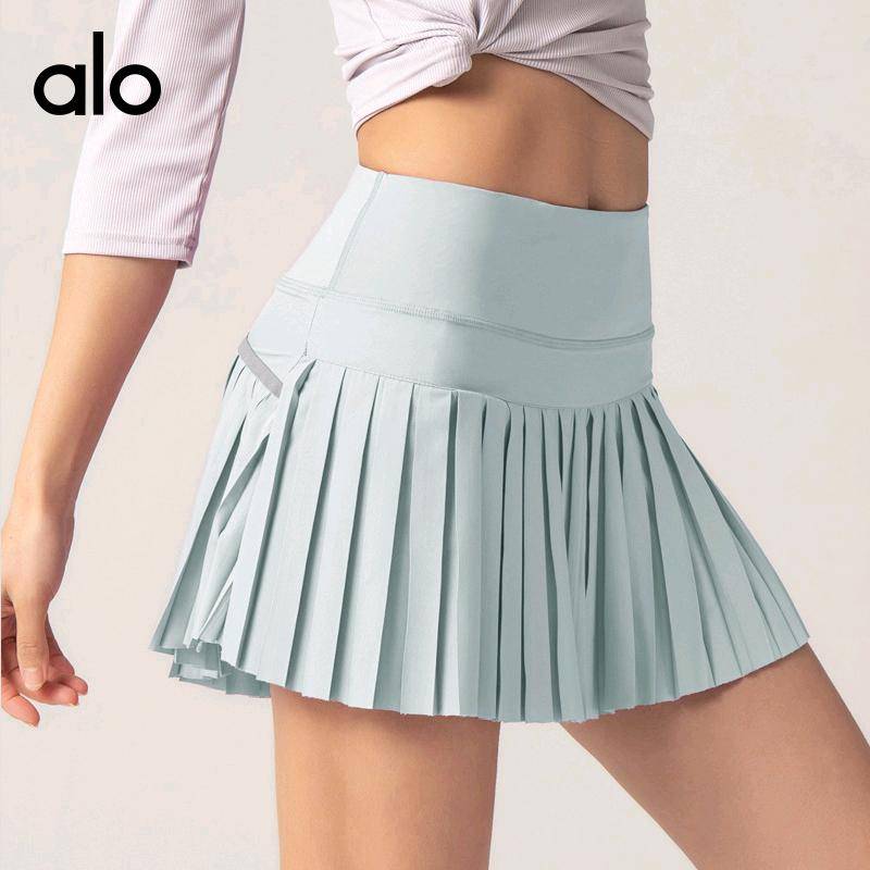 ALO YOGA 💰78💎支持一件代发
ALO网球裙 运动网球裙女防走光速干瑜伽百褶短裙
【品牌】ALO 
【款号】DK09
【面料】锦纶/尼龙 
【颜色】白色，粉色，黑色，灰色，浅蓝，深绿，紫色
【尺码】S，M，L，XL，XXL
 专柜同款品质，厂家直销，货源充足，售后保障