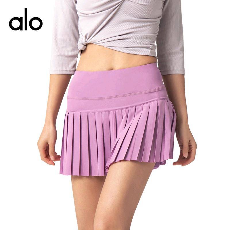 ALO YOGA 💰78💎支持一件代发
ALO网球裙 运动网球裙女防走光速干瑜伽百褶短裙
【品牌】ALO 
【款号】DK09
【面料】锦纶/尼龙 
【颜色】白色，粉色，黑色，灰色，浅蓝，深绿，紫色
【尺码】S，M，L，XL，XXL
 专柜同款品质，厂家直销，货源充足，售后保障