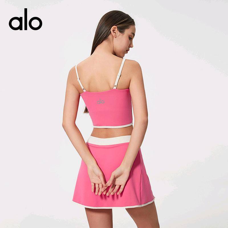 ALO YOGA💰83💎支持一件代发
aloyoga背心裸感运动吊带内衣女美背透气聚拢健身瑜伽文胸
【品牌】ALO 
【款号】DSS114-2
【面料】氨纶/锦纶
【颜色】白蛋白，黑色，樱花粉
【尺码】4，6，8，10，12
 专柜同款品质，厂家直销，货源充足，售后保障