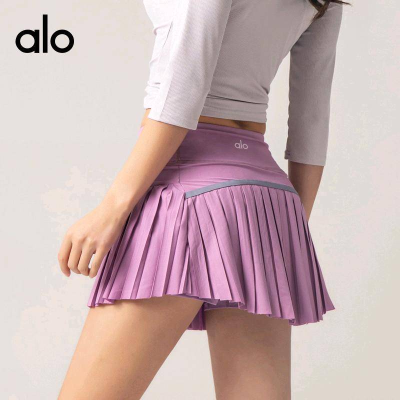 ALO YOGA 💰78💎支持一件代发
ALO网球裙 运动网球裙女防走光速干瑜伽百褶短裙
【品牌】ALO 
【款号】DK09
【面料】锦纶/尼龙 
【颜色】白色，粉色，黑色，灰色，浅蓝，深绿，紫色
【尺码】S，M，L，XL，XXL
 专柜同款品质，厂家直销，货源充足，售后保障
