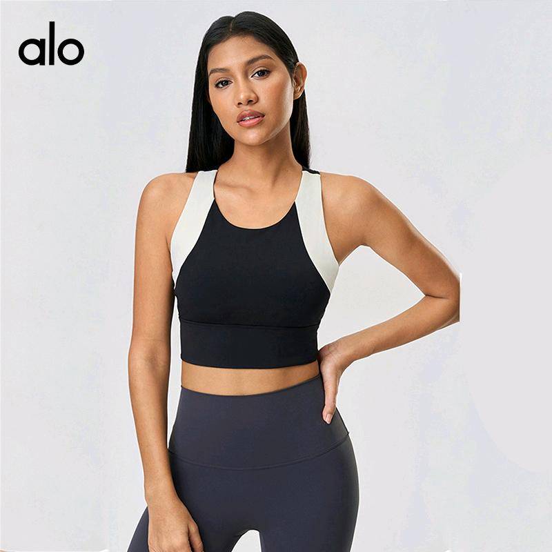 ALO YOGA💰78💎支持一件代发
aloyoga背心撞色百搭工字美背健身运动背心瑜伽文胸
【品牌】ALO 
【款号】D25067
【面料】锦纶，氨纶
【颜色】骨白，黑色，西纳特拉蓝
【尺码】4，6，8，10，12
 专柜同款品质，厂家直销，货源充足，售后保障