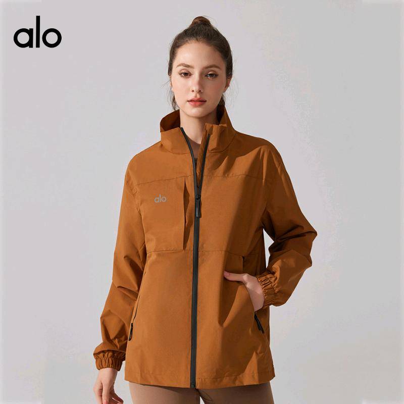 ALO YOGA💰88💎支持一件代发
aloyoga外套立领薄款风衣登山防晒服跑步运动休闲外套
【品牌】ALO 
【款号】YC364
【面料】聚酯纤维
【颜色】大漠黄，黑色，芥末绿，烟粉色，月牙白
【尺码】M，L，XL，2XL，3XL，4XL
 专柜同款品质，厂家直销，货源充足，售后保障