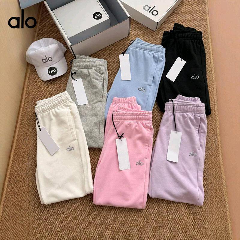 ALO YOGA💰93💎支持一件代发
aloyoga卫裤简约运动休闲长裤宽松束脚时尚卫裤
【品牌】ALO 
【款号】JY90040
【面料】锦纶/氨纶
【颜色】白色-长裤，粉色-长裤，黑色-长裤，灰色-长裤，蓝色-长裤，紫色-长裤
【尺码】S，M，L，XL，2XL，3XL
 专柜同款品质，厂家直销，货源充足，售后保障