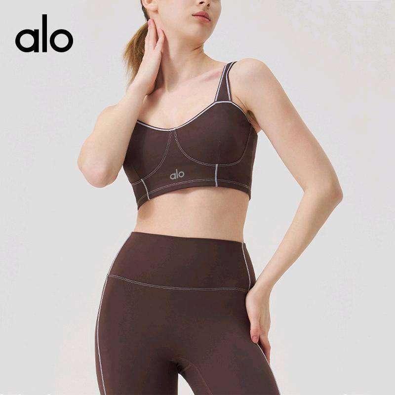 ALO YOGA💰168💎支持一件代发
aloyoga套装纯色高弹紧身高强度运动套装健身瑜伽服
【品牌】ALO 
【款号】TZ4037
【面料】锦纶/氨纶
【颜色】暗夜黑，咖啡色，锈红色，钻石白
【尺码】S，M，L，XL
 专柜同款品质，厂家直销，货源充足，售后保障