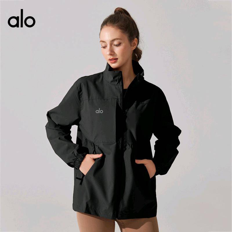 ALO YOGA💰88💎支持一件代发
aloyoga外套立领薄款风衣登山防晒服跑步运动休闲外套
【品牌】ALO 
【款号】YC364
【面料】聚酯纤维
【颜色】大漠黄，黑色，芥末绿，烟粉色，月牙白
【尺码】M，L，XL，2XL，3XL，4XL
 专柜同款品质，厂家直销，货源充足，售后保障