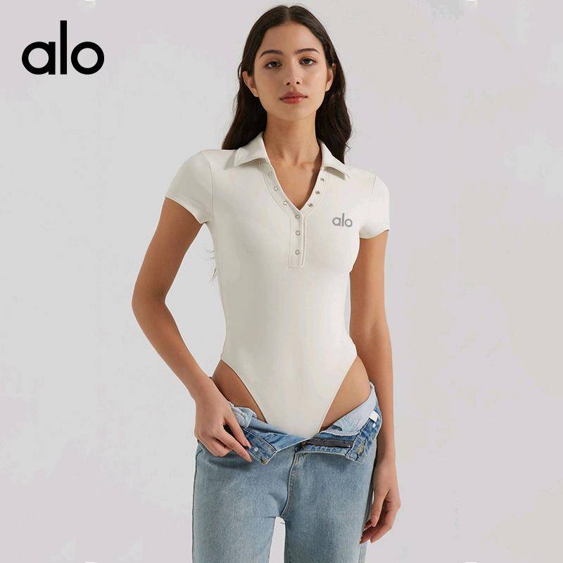 ALO YOGA 💰83💎支持一件代发
aloyoga短袖速干瑜伽紧身衣健身POLO领短袖运动收腰百搭显瘦上衣
【品牌】AlO
【款号】BFT1035
【面料】涤纶/氨纶
【颜色】白蛋白，本白，藏青，黑色，卡其棕，荧光玫红
【尺码】XS，S，M，L，XL
 专柜同款品质，厂家直销，货源充足，售后保障