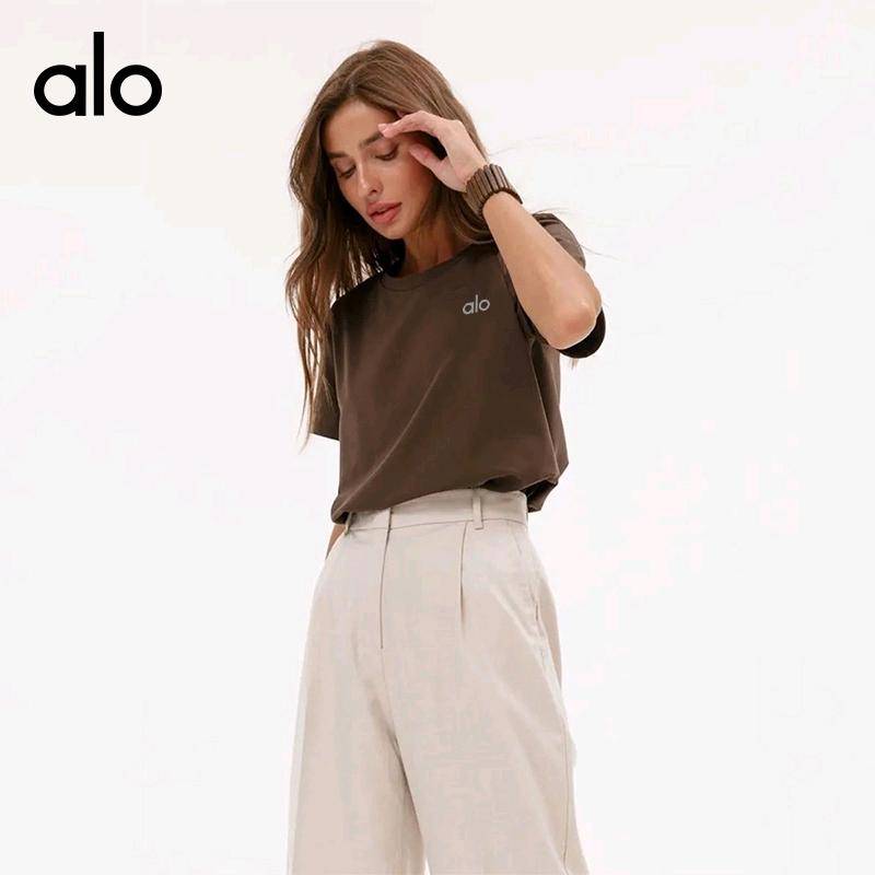 ALO YOGA 💰70💎支持一件代发
ALO yoga短袖同款宽松运动瑜伽短袖吸汗跑步休闲T恤速干健身上衣
【品牌】AlO
【款号】DTX0032
【面料】棉
【颜色】暗红，白色，苍绿，藏青，黑色，咖啡色，玫红色，墨绿色，嫩绿色，浅灰色，浅紫色，青灰色，雾灰色
【尺码】S，M，L，XL，2XL，3XL，4XL
 专柜同款品质，厂家直销，货源充足，售后保障