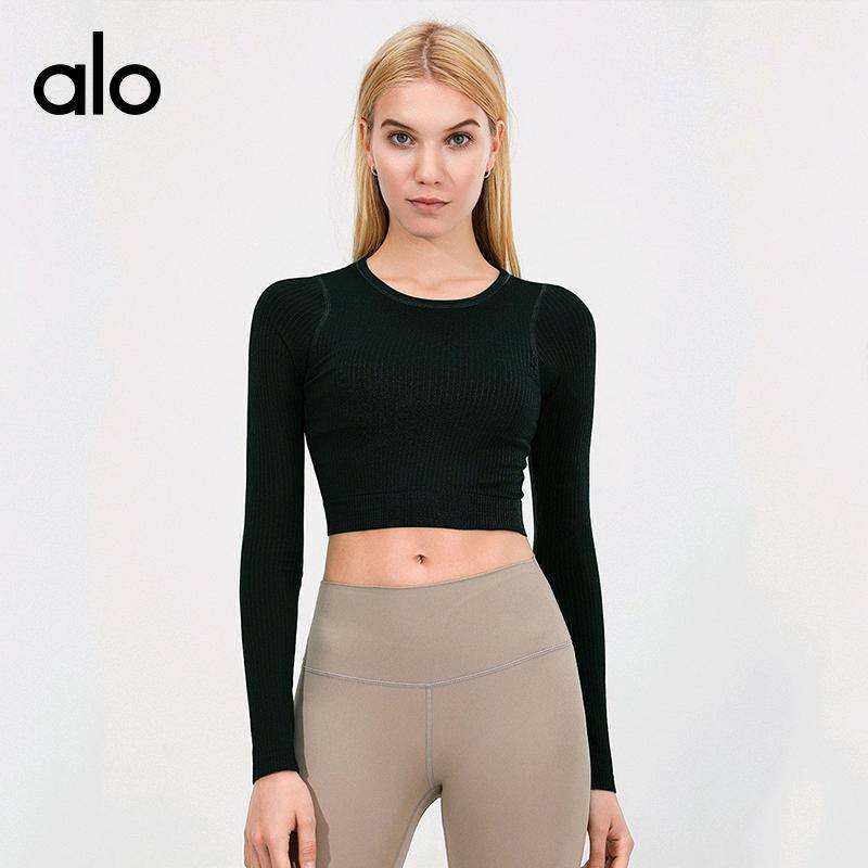 ALO YOGA💰88💎支持一件代发
aloyoga 长袖瑜伽服纯色针织高弹速干透气瑜伽跑步健身服
【品牌】ALO 
【款号】JY88269
【面料】锦纶/氨纶
【颜色】白色，肤色，黑色，兰色，绿色
【尺码】XS，S，M，L
 专柜同款品质，厂家直销，货源充足，售后保障