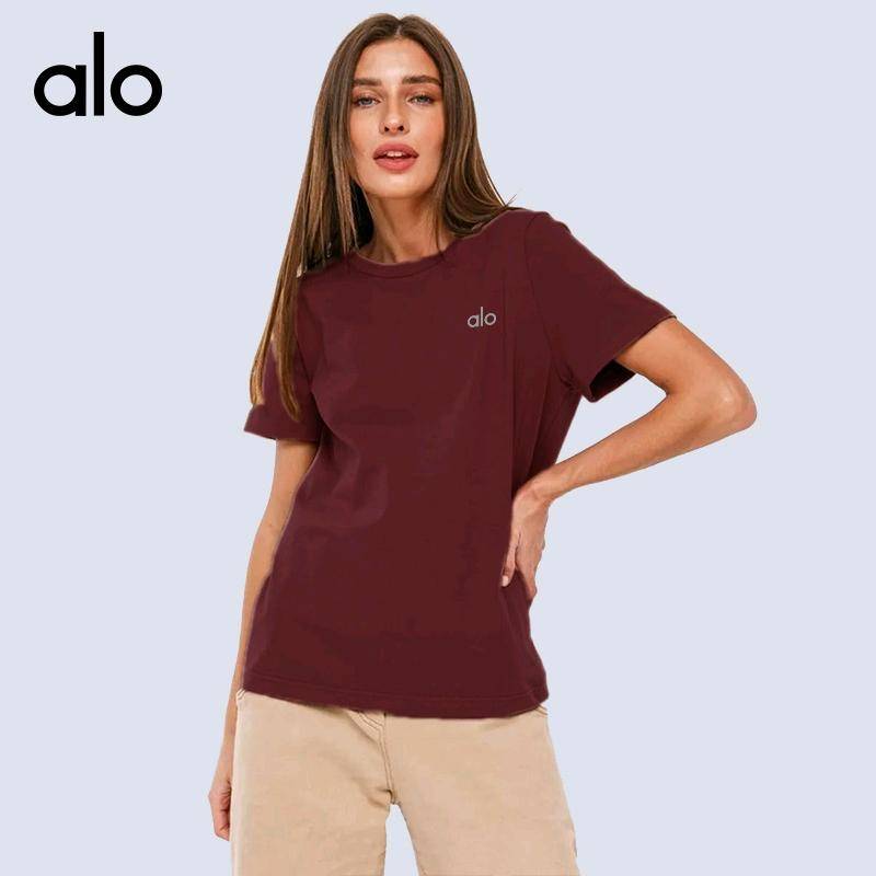 ALO YOGA 💰70💎支持一件代发
ALO yoga短袖同款宽松运动瑜伽短袖吸汗跑步休闲T恤速干健身上衣
【品牌】AlO
【款号】DTX0032
【面料】棉
【颜色】暗红，白色，苍绿，藏青，黑色，咖啡色，玫红色，墨绿色，嫩绿色，浅灰色，浅紫色，青灰色，雾灰色
【尺码】S，M，L，XL，2XL，3XL，4XL
 专柜同款品质，厂家直销，货源充足，售后保障