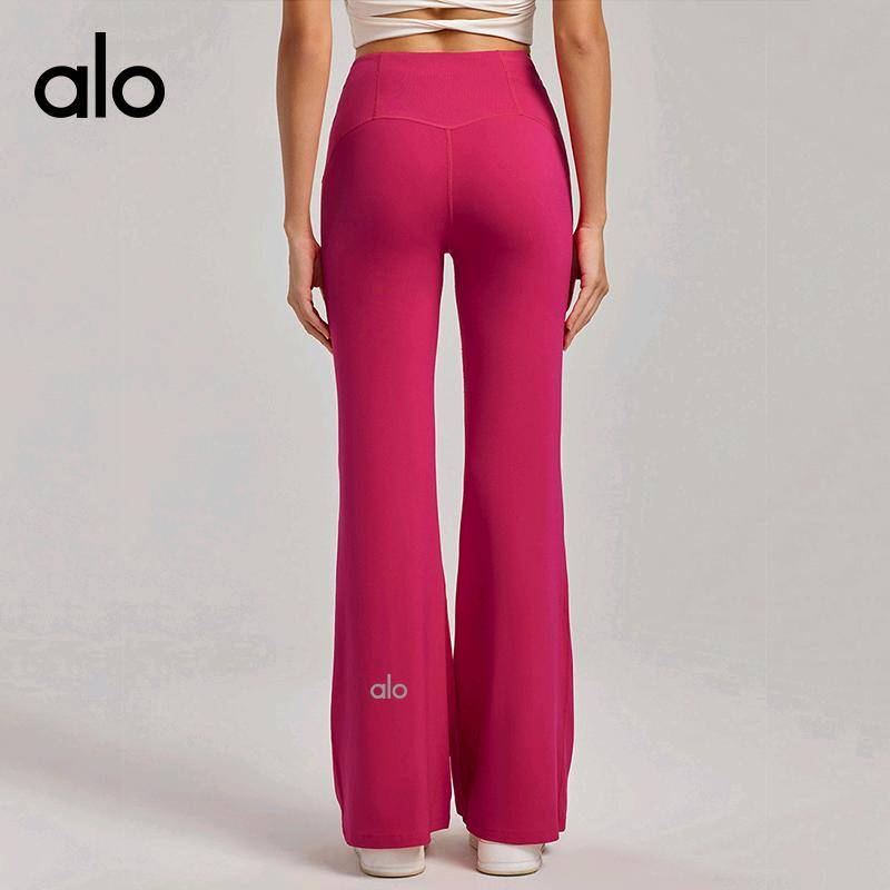 ALO YOGA 💰93💎支持一件代发
alo瑜伽喇叭裤女春夏新款跑步运动蜜桃提臀健身裤直腿显瘦微喇裤
【品牌】AlO
【款号】DWL115027
【面料】锦纶/氨纶
【颜色】板栗色，海岩灰，黑色，梅子酱
【尺码】S，M，L，XL

 专柜同款品质，厂家直销，货源充足，售后保障