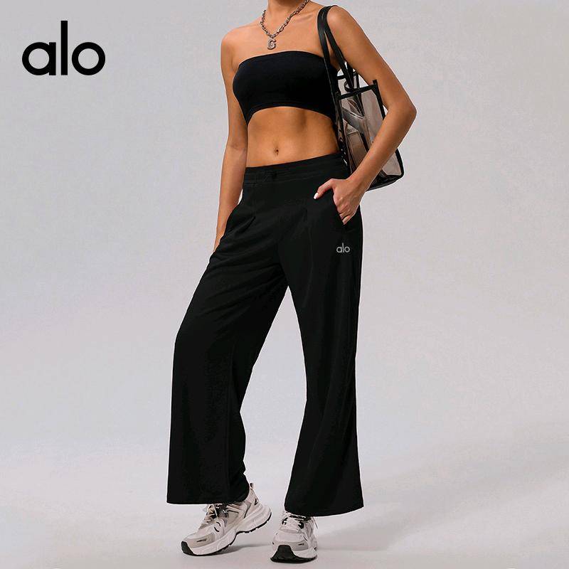 ALO YOGA 💰103💎支持一件代发
aloyoga 休闲运动阔腿裤高腰提臀长裤口袋宽松瑜伽裤
【品牌】AlO
【款号】SM2388
【面料】毛圈布:100%涤纶
【颜色】黑色，深咖，樱桃红
【尺码】S，M，L，XL
 专柜同款品质，厂家直销，货源充足，售后保障