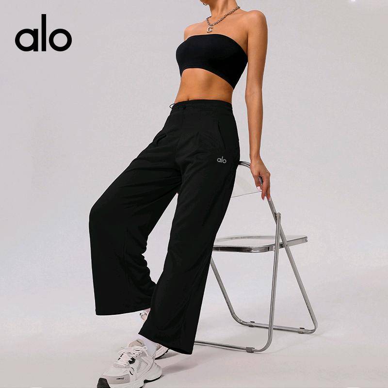 ALO YOGA 💰103💎支持一件代发
aloyoga 休闲运动阔腿裤高腰提臀长裤口袋宽松瑜伽裤
【品牌】AlO
【款号】SM2388
【面料】毛圈布:100%涤纶
【颜色】黑色，深咖，樱桃红
【尺码】S，M，L，XL
 专柜同款品质，厂家直销，货源充足，售后保障