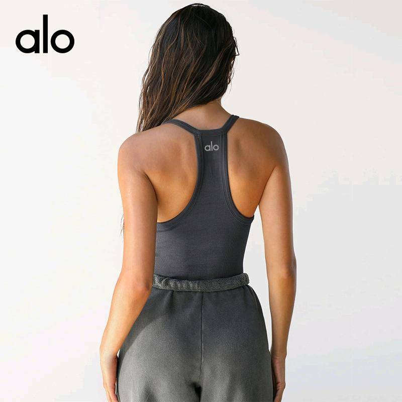ALO YOGA 💰58💎支持一件代发
aloyoga背心新款针织背心性感修身上衣打底衫
【品牌】AlO
【款号】BX450
【面料】涤纶(聚酯纤维)95%+氨纶5%
【颜色】白色，花灰，黑色，咖啡，深灰，杏色
【尺码】S，M，L，XL，2XL
 专柜同款品质，厂家直销，货源充足，售后保障
