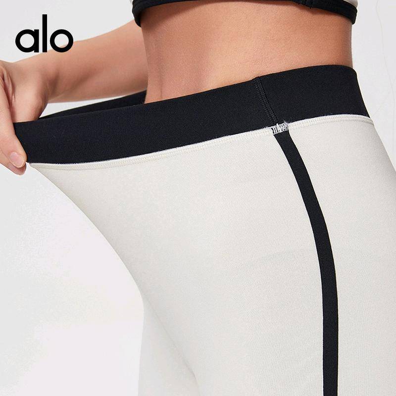 ALO YOGA 💰88💎支持一件代发
alo yoga新款裸感透气提臀塑形撞色户外运动高弹瑜伽九分裤女
【品牌】AlO
【款号】D25045
【面料】锦纶/氨纶
【颜色】白蛋白，黑色，樱花粉
【尺码】4，6，8，10，12
 专柜同款品质，厂家直销，货源充足，售后保障
