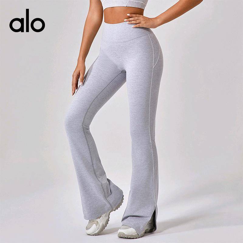 ALO YOGA 💰86💎支持一件代发
alo yoga运动开叉长裤高腰紧身裸感提臀女舞蹈健身户外瑜伽喇叭裤
【品牌】AlO
【款号】KW307
【面料】锦纶/尼龙
【颜色】黑色，麻灰色，粉红色，水蓝色，深卡其色
【尺码】S，M，L，XL
 专柜同款品质，厂家直销，货源充足，售后保障