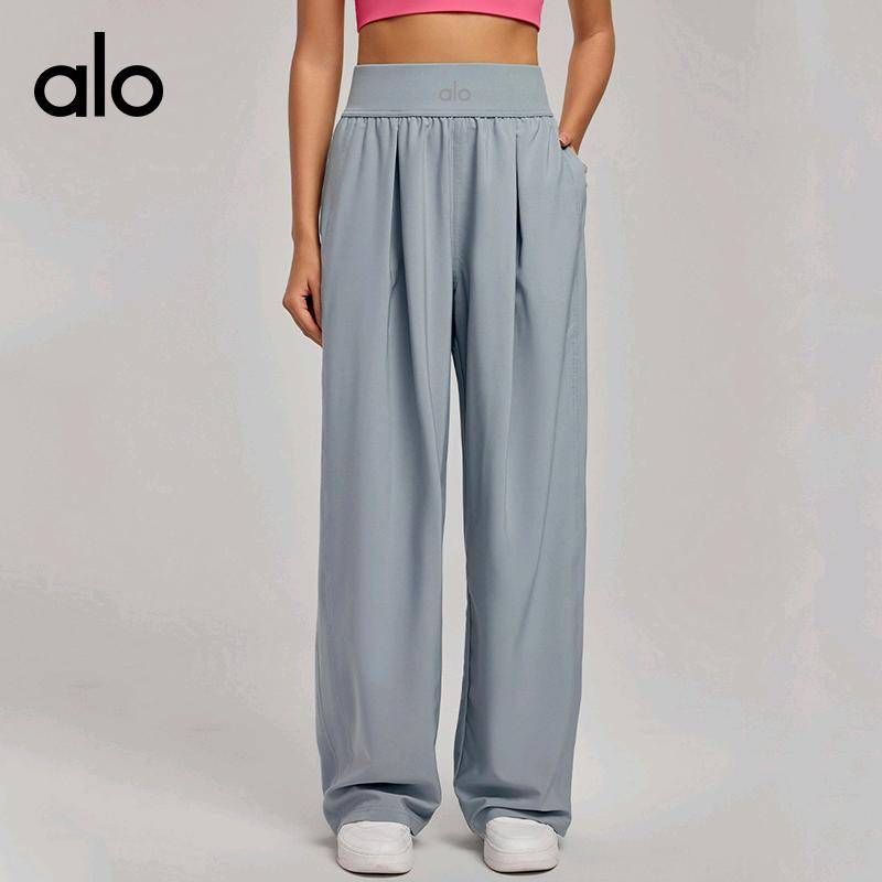 ALO YOGA💰88💎支持一件代发
aloyoga官网瑜伽长裤春夏垂感休闲直筒裤速干外穿跑步运动阔腿裤
【品牌】ALO 
【款号】DWL115016
【面料】氨纶/锦纶
【颜色】白蛋白，板栗色，黑色，犀牛灰
【尺码】S，M，L，XL
 专柜同款品质，厂家直销，货源充足，售后保障