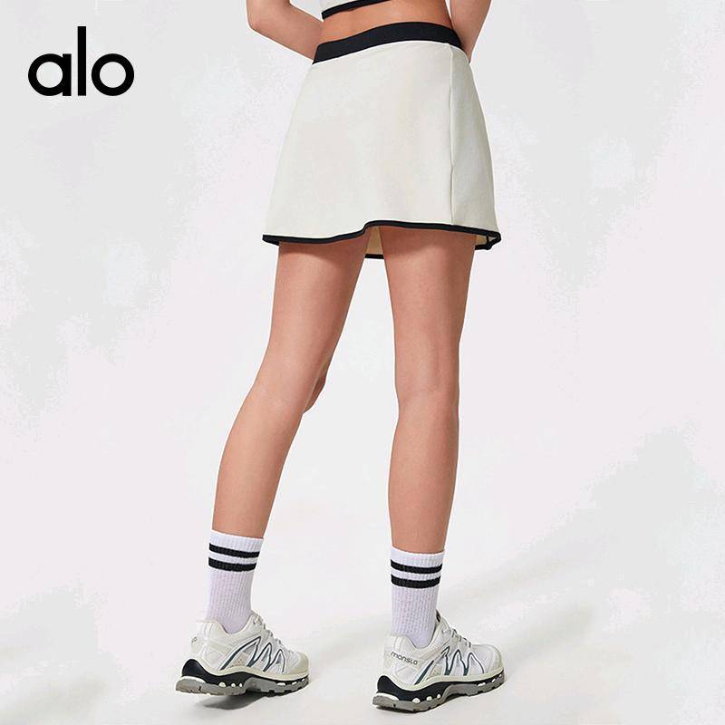 ALO YOGA 💰78💎支持一件代发
alo短裙官网同款原标运动女撞色瑜伽文胸美背内衣瑜伽服短裙
【品牌】AlO
【款号】D25044
【面料】锦纶/氨纶
【颜色】白蛋白，黑色，樱花粉
【尺码】4，6，8，10，12
 专柜同款品质，厂家直销，货源充足，售后保障