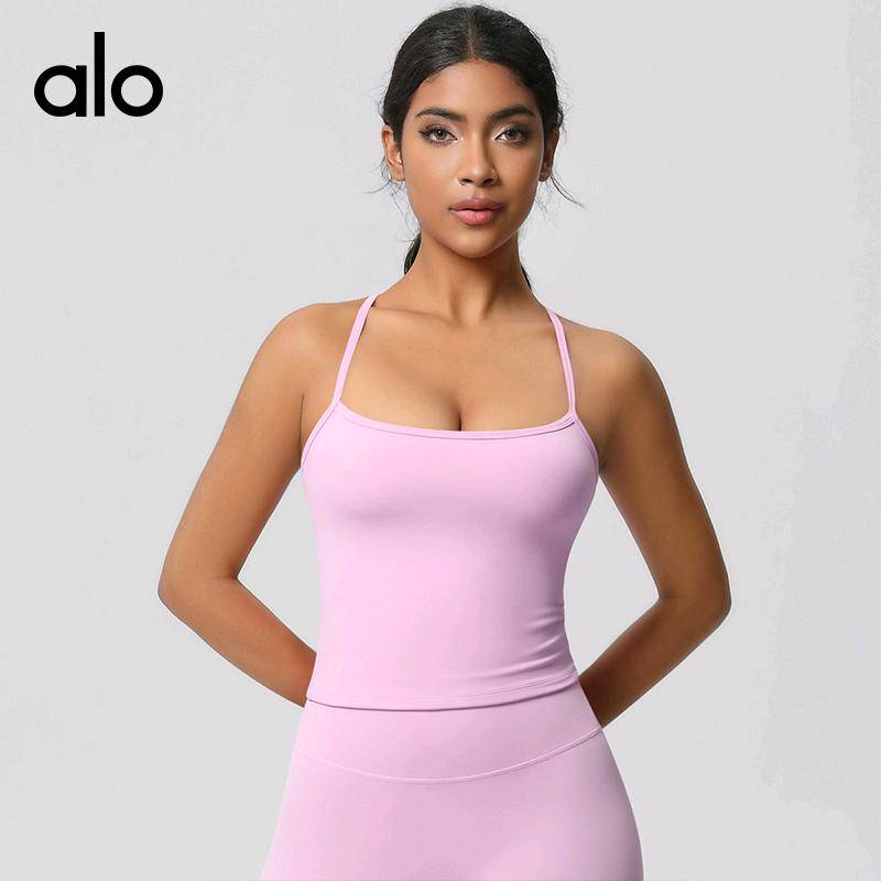 ALO YOGA💰78💎支持一件代发
aloyoga 裸感亲肤运动内衣细肩带美背瑜伽背心
【品牌】ALO 
【款号】BX7107
【面料】氨纶/锦纶
【颜色】霜灰色，板栗色，黑色，徽章蓝，罗勒绿，浅象牙，石墨灰，天空蓝，胭脂红，樱花粉
【尺码】S，M，L，XL
 专柜同款品质，厂家直销，货源充足，售后保障