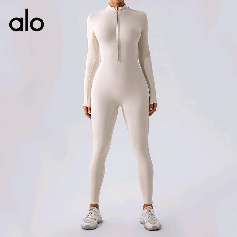 ALO YOGA 💰116💎支持一件代发
aloyoga 连体瑜伽服长袖保暖外穿健身运动连体衣
【品牌】AlO
【款号】YW987
【面料】锦纶/氨纶
【颜色】黑色，绿色，米色，浅卡其，深灰色，深蓝色，深棕色，蔚蓝色
【尺码】S，M，L，XL
 专柜同款品质，厂家直销，货源充足，售后保障