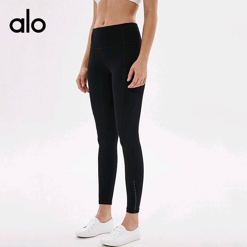 ALO YOGA💰93💎支持一件代发
alo yoga高腰波点印花瑜伽女子长裤两侧侧边口袋裤健身提臀瑜伽裤
【品牌】ALO 
【款号】F19021
【面料】锦纶/氨纶
【颜色】淡紫灰，靛蓝色，黑色，酱紫，藕粉，青果绿
【尺码】S，M，L，XL，XXL
 专柜同款品质，厂家直销，货源充足，售后保障