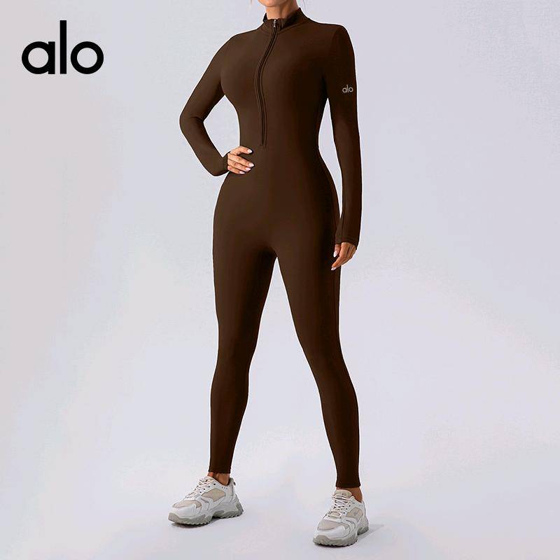 ALO YOGA 💰116💎支持一件代发
aloyoga 连体瑜伽服长袖保暖外穿健身运动连体衣
【品牌】AlO
【款号】YW987
【面料】锦纶/氨纶
【颜色】黑色，绿色，米色，浅卡其，深灰色，深蓝色，深棕色，蔚蓝色
【尺码】S，M，L，XL
 专柜同款品质，厂家直销，货源充足，售后保障