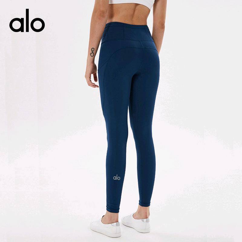 ALO YOGA💰93💎支持一件代发
alo yoga高腰波点印花瑜伽女子长裤两侧侧边口袋裤健身提臀瑜伽裤
【品牌】ALO 
【款号】F19021
【面料】锦纶/氨纶
【颜色】淡紫灰，靛蓝色，黑色，酱紫，藕粉，青果绿
【尺码】S，M，L，XL，XXL
 专柜同款品质，厂家直销，货源充足，售后保障