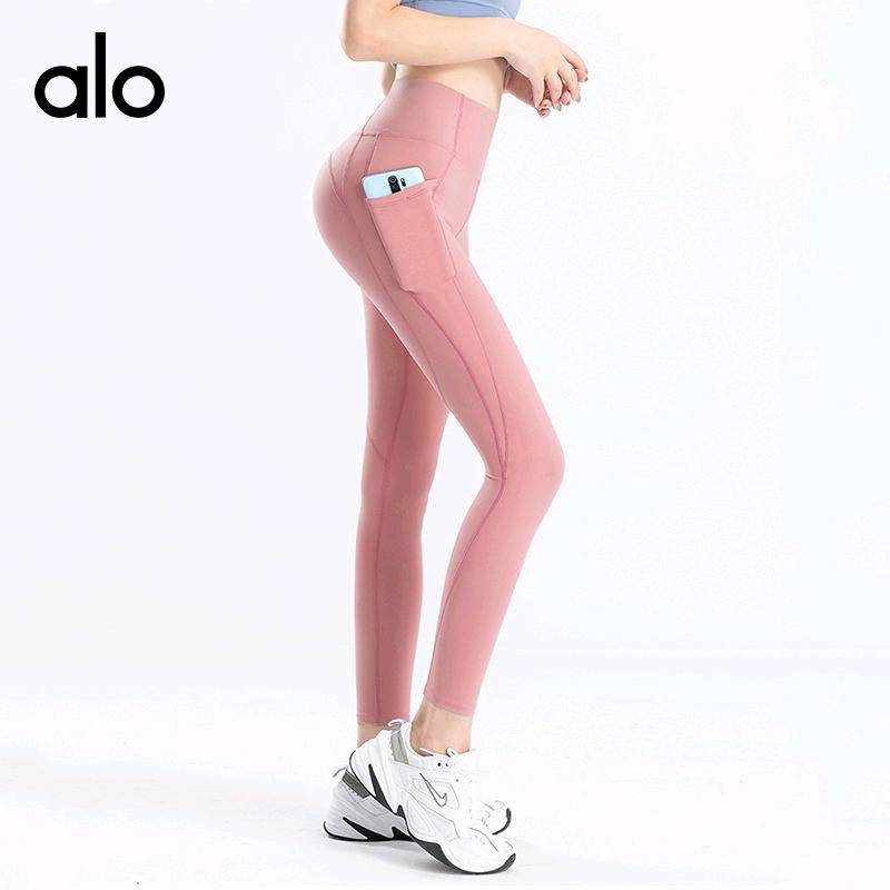 ALO YOGA💰78💎支持一件代发
aloyoga 瑜伽裤跨境健身磨毛裸感夏运动裤紧身口袋高腰提臀瑜伽服
【品牌】ALO 
【款号】KZ905
【面料】锦纶/氨纶
【颜色】暗紫色，黑色，墨灰色，雾蓝色，烟熏粉
【尺码】S，M，L，XL 
 专柜同款品质，厂家直销，货源充足，售后保障