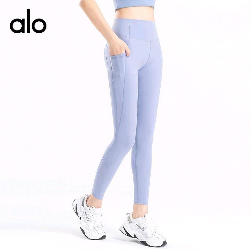 ALO YOGA💰78💎支持一件代发
aloyoga 瑜伽裤跨境健身磨毛裸感夏运动裤紧身口袋高腰提臀瑜伽服
【品牌】ALO 
【款号】KZ905
【面料】锦纶/氨纶
【颜色】暗紫色，黑色，墨灰色，雾蓝色，烟熏粉
【尺码】S，M，L，XL 
 专柜同款品质，厂家直销，货源充足，售后保障