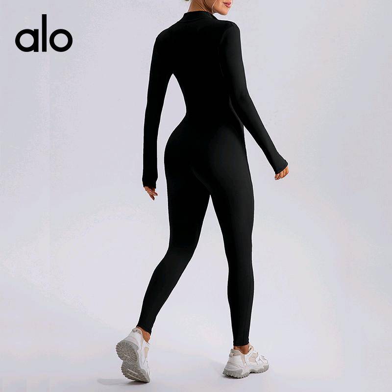 ALO YOGA 💰116💎支持一件代发
aloyoga 连体瑜伽服长袖保暖外穿健身运动连体衣
【品牌】AlO
【款号】YW987
【面料】锦纶/氨纶
【颜色】黑色，绿色，米色，浅卡其，深灰色，深蓝色，深棕色，蔚蓝色
【尺码】S，M，L，XL
 专柜同款品质，厂家直销，货源充足，售后保障