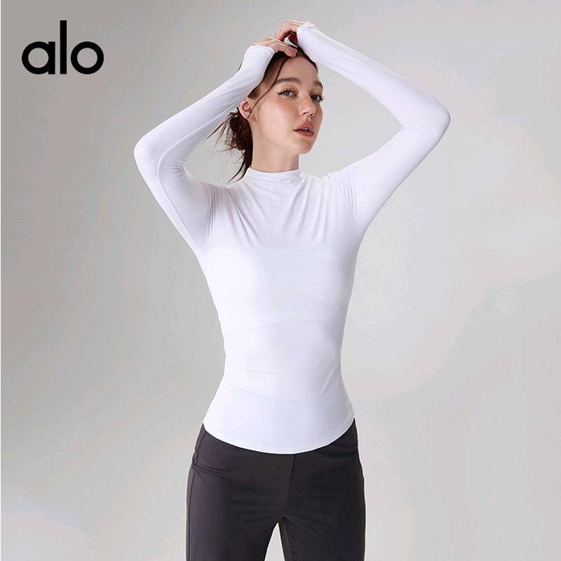 ALO YOGA💰78💎支持一件代发
aloyoga 秋冬新款裸感高领瑜伽上衣女内搭显瘦运动长袖打底衫
【品牌】ALO 
【款号】CX42012
【面料】锦纶/氨纶
【颜色】白色，黑色，蒸馏咖啡
【尺码】S，M，L，XL
 专柜同款品质，厂家直销，货源充足，售后保障