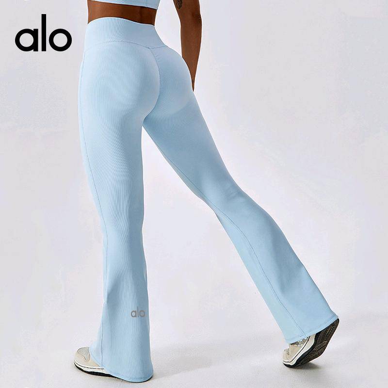 ALO YOGA 💰96💎支持一件代发
aloyoga 交叉时尚高腰瑜伽喇叭裤运动阔趄裤提臀健身微喇叭裤
【品牌】AlO
【款号】CCK8333-2
【面料】锦纶/尼龙
【颜色】高级黑，罗勒绿，天鹅白，天空蓝
【尺码】S，M，L，XL
 专柜同款品质，厂家直销，货源充足，售后保障