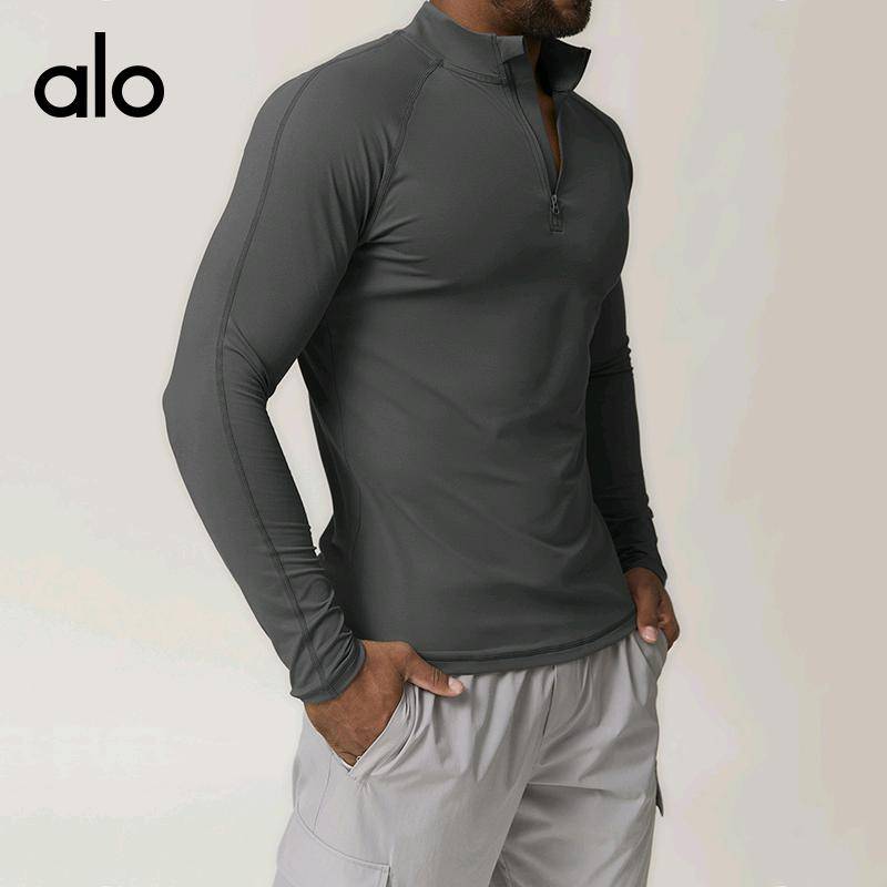 ALO YOGA 💰98💎支持一件代发
aloyoga 跨境男士运动速干拉链长袖t恤跑步健身居家通勤休闲上衣
【品牌】AlO
【款号】DCX1041
【面料】涤纶/氨纶
【颜色】高级黑，铅灰色
【尺码】8/S，10/M，12/L，14/XL，16/XXL
 专柜同款品质，厂家直销，货源充足，售后保障