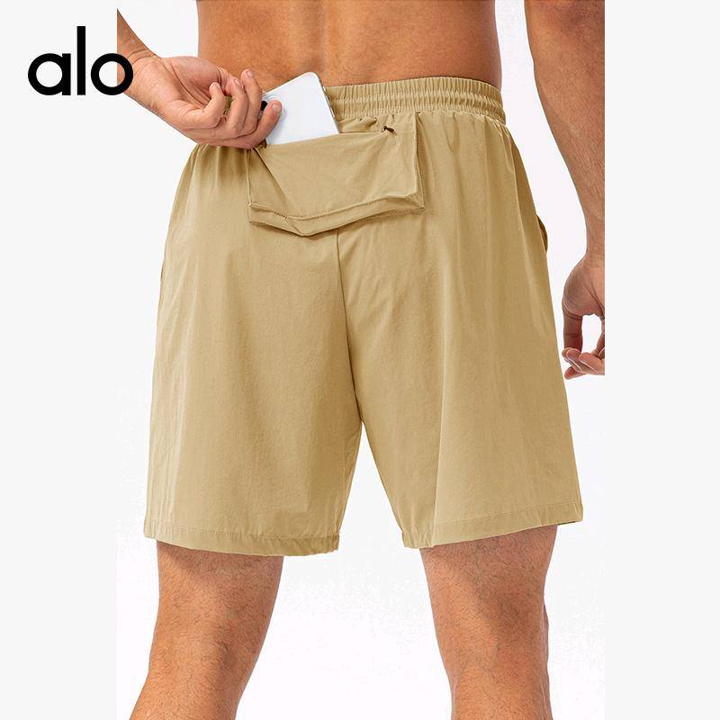 ALO YOGA 💰78💎支持一件代发
aloyoga 男宽松跑步健身短裤轻薄透气速干短裤时尚休闲运动五分裤
【品牌】AlO
【款号】21412
【面料】锦纶+氨纶
【颜色】暗红，藏青，黑色，灰色，卡其，浅绿
【尺码】S，M，L，XL，XXL
 专柜同款品质，厂家直销，货源充足，售后保障