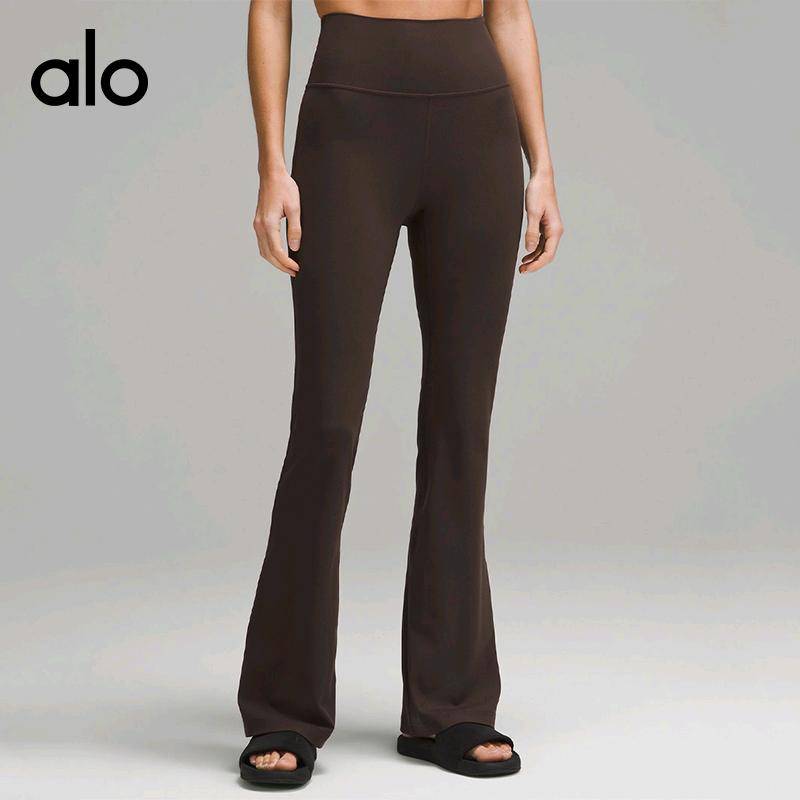 ALO YOGA 💰93💎支持一件代发
aloyoga 夏季裸感瑜伽喇叭裤女高腰蜜桃提臀显瘦弹力健身阔腿裤
【品牌】ALO 
【款号】G602
【面料】锦纶/氨纶
【颜色】黛蓝，古铜色，黑蓝，黑色，湖水蓝，石墨灰，铜棕色
【尺码】2/S，4/M，6/L，8/XL，10/XXL，12/XXXL
 专柜同款品质，厂家直销，货源充足，售后保障