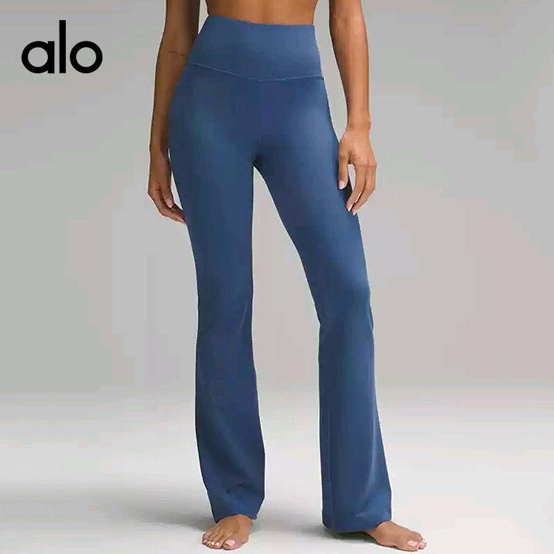 ALO YOGA 💰93💎支持一件代发
aloyoga 夏季裸感瑜伽喇叭裤女高腰蜜桃提臀显瘦弹力健身阔腿裤
【品牌】ALO 
【款号】G602
【面料】锦纶/氨纶
【颜色】黛蓝，古铜色，黑蓝，黑色，湖水蓝，石墨灰，铜棕色
【尺码】2/S，4/M，6/L，8/XL，10/XXL，12/XXXL
 专柜同款品质，厂家直销，货源充足，售后保障